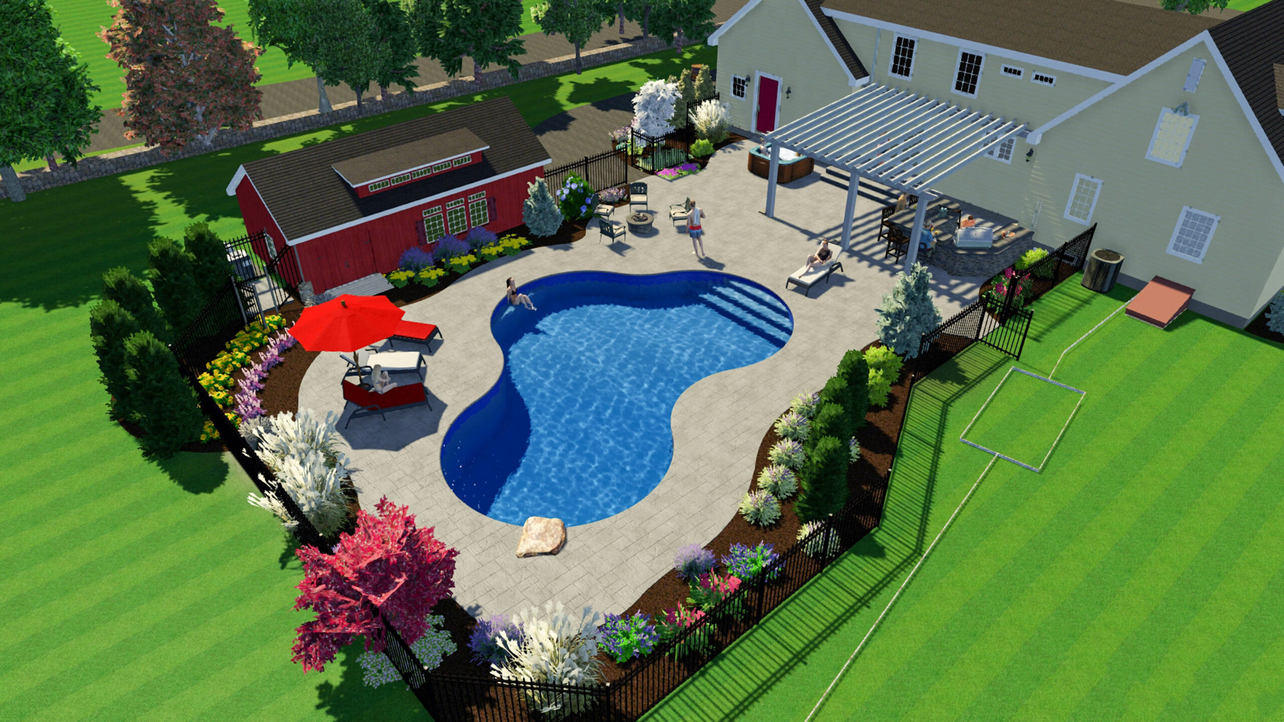 3D pool concept.