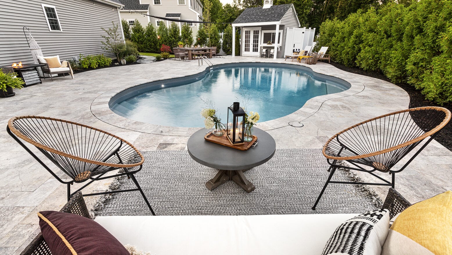 Shrewsbury MA Pool lounge chair area