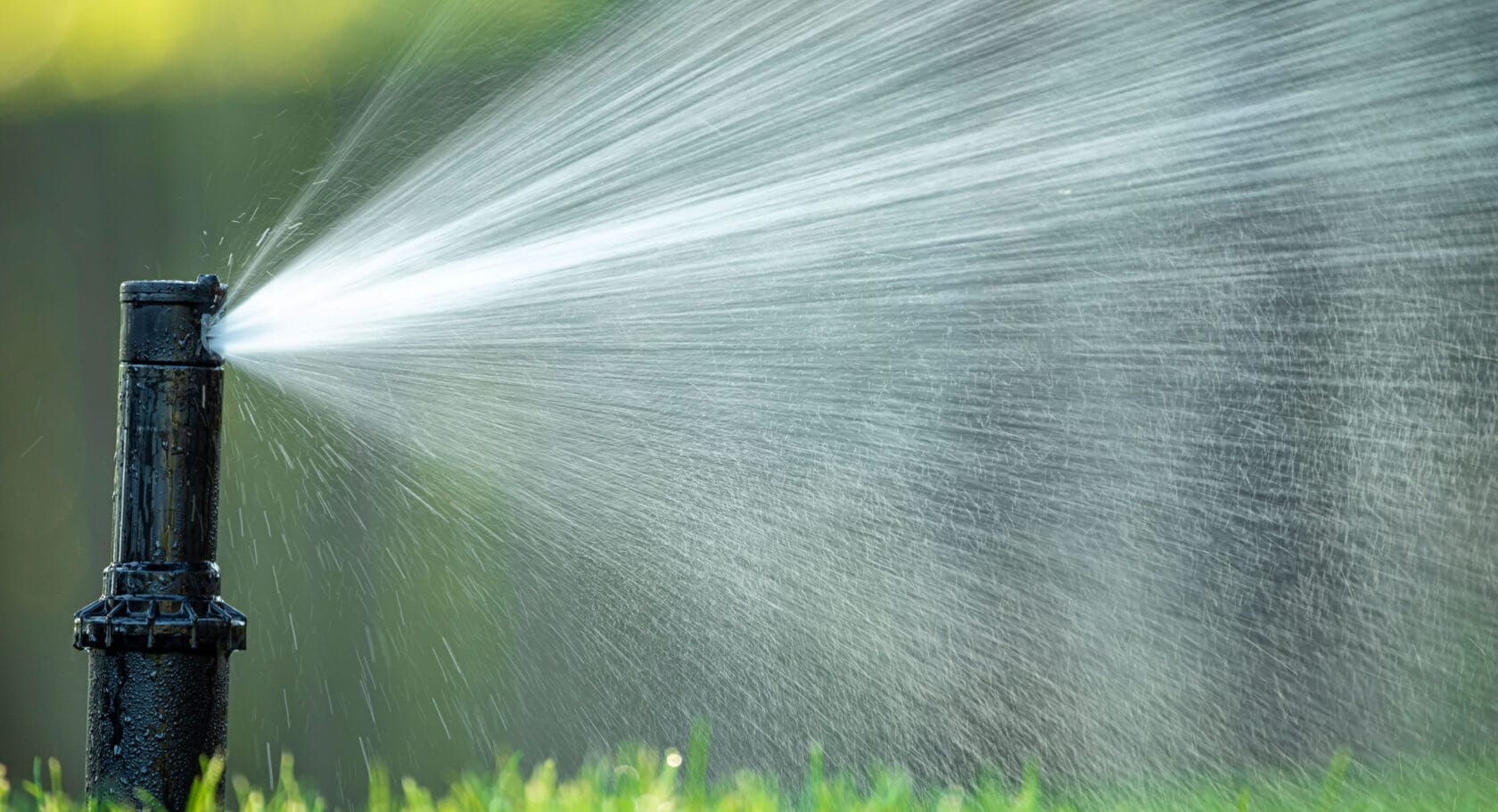 Irrigation Lawn Sprinkler Running