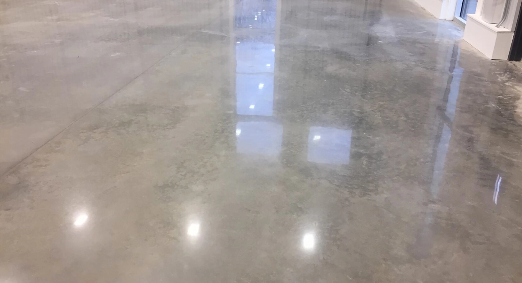 A Polished Concrete Floor in Massachusetts. Commercial concrete floor polishing by Dex by Terra.