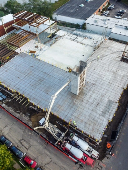 Commercial Site & Construction Project - Concrete flatwork by Dex by Terra in Massachusetts.